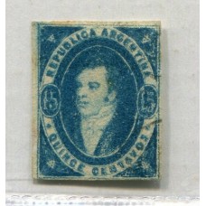 ARGENTINA 1864 GJ 24h RIVADAVIA VARIEDAD PAPEL GRUESO U$ 120