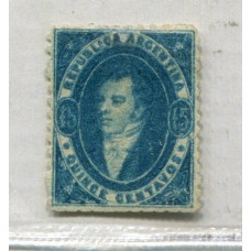 ARGENTINA 1864 GJ 24 RIVADAVIA PE 13I NUEVO U$ 180 PEQ. DEF.