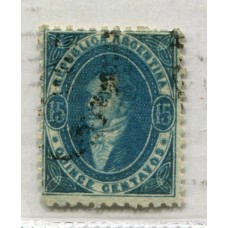 ARGENTINA 1864 GJ 24 RIVADAVIA HERMOSO EJEMPLAR DE COLOR MUY OSCURO U$ 70