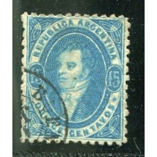 ARGENTINA 1864 GJ 24 RIVADAVIA IMPRESIÓN CASI NITIDA MAGNIFICO EJEMPLAR U$ 70