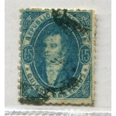 ARGENTINA 1864 GJ 24 RIVADAVIA IMPRESIÓN SEMI NITIDA ESTUPENDO EJEMPLAR DE LUJO!!! U$ 70