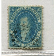 ARGENTINA 1864 GJ 24 RIVADAVIA IMPRESIÓN SEMI BORROSA MUY LINDO EJEMPLAR U$ 70