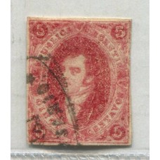 ARGENTINA 1872 GJ 34 RIVADAVIA 8va TIRADA U$ 85 MUY LINDA IMPRESIÓN