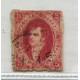 ARGENTINA 1866 GJ 26b RIVADAVIA 5ta TIRADA ESTAMPILLA CON VARIEDAD DOBLE IMPRESIÓN LA FILIGRANA ESTA BIEN ABAJO Y EL PAPEL PARECE SER APERGAMINADO, HERMOSO EJEMPLAR