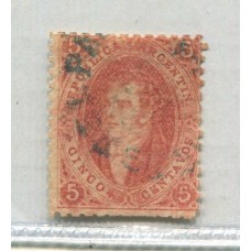 ARGENTINA 1864 GJ 19i + 19e RIVADAVIA 1ra TIRADA VARIEDAD MULATO Y ADEMAS PAPEL DELGADO