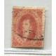 ARGENTINA 1864 GJ 19b RIVADAVIA 2da TIRADA VARIEDAD PAPEL GRUESO CON DOBLE IMPRESION MATASELLO CATAMARCA, MUY BUEN EJEMPLAR RARO