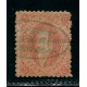 ARGENTINA 1865 GJ 20i RIVADAVIA ESTAMPILLA DE 3ra TIRADA CON VARIEDAD PAPEL RAYADO MATASELLO PASO DE LOS LIBRES CORRIENTES U$ 85+