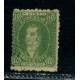 ARGENTINA 1864 GJ 23d RIVADAVIA 10 Cts ESTAMPILLA PAPEL MUY DELGADO CON VARIEDAD FALTA DE TINTA ANGULO INFERIOR DERECHO