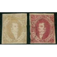 ARGENTINA 1872 GJ 34e RIVADAVIA DE OCTAVA TIRADA VARIEDAD CABEZA DE MARFIL REPARADO U$ 150