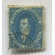 ARGENTINA 1864 GJ 24g RIVADAVIA ESTAMPILLA VARIEDAD PAPEL MUY DELGADO U$ 120