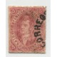 ARGENTINA 1865 GJ 25j RIVADAVIA 4ta TIRADA ESTAMPILLA VARIEDAD MULATO DE COLOR ROSA LILA DE TONO MAS VIOLACEO IMPRESIÓN BORROSA ADEMAS ES PAPEL GRUESO GJ 25f Y PAPEL RAYADO GJ 25i, TODO EN UNO