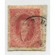ARGENTINA 1865 GJ 25 RIVADAVIA 4ta TIRADA ESTAMPILLA EN FRAGMENTO