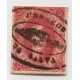 ARGENTINA 1866 GJ 26 RIVADAVIA 5ta TIRADA ESTAMPILLA CON MATASELLO ROCOCO DE SALTA DE MAGNIFICA APLICACIÓN, LUJO