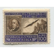 SAN MARINO 1947 Yv. A 66 ESTAMPILLA NUEVA CON GOMA 15 EUROS