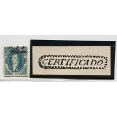 ARGENTINA 1864 GJ 24 RIVADAVIA 15 Cts. IMPRESIÓN BORROSA MUY BUENA CALIDAD U$ 70