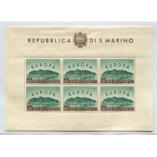 SAN MARINO 1961 HOJA BLOQUE DE ESTAMPILLAS TEMA EUROPA NUEVAS MINT 300 EUROS