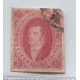 ARGENTINA 1867 GJ 32a RIVADAVIA ESTAMPILLA de 7ma TIRADA SIN DENTAR, ADELGAZADA CON VARIEDAD DOBLE IMPRESIÓN TOTAL U$ 300