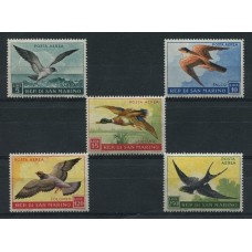 SAN MARINO 1959 Yv. AEREO 111/5 AVES SERIE COMPLETA DE ESTAMPILLAS MINT