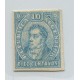 ARGENTINA 1863 GJ 17 ESTAMPILLA PRUEBA DE IMPRESIÓN ENSAYO DE ROBERTO LANGE, RIVADAVIA DE 10 Cts. ESTA EN CATALOGO KNEITSCHEL, COLOR AZUL CELESTE GJ E2 U$ 75