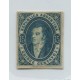 ARGENTINA 1863 GJ 18 ESTAMPILLA PRUEBA DE IMPRESIÓN ENSAYO DE LONDRES, RIVADAVIA DE 15 Cts. AZUL PIZARRA EN CATALOGO KNEITSCHEL Nº 7 GJ E12 U$ 250