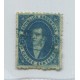 ARGENTINA 1864 GJ 24 RIVADAVIA ESTAMPILLA CON MINIMO ADELGAZAMIENTO AL DORSO MATASELLO CERTIFICADA DE PASO DE LOS LIBRES CORRIENTES EN COLOR AZUL 