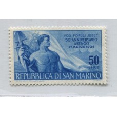 SAN MARINO 1956 Yv. 411 ESTAMPILLA NUEVA MINT 15 EUROS