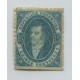 ARGENTINA 1864 GJ 24A RIVADAVIA 15 Cts. AZUL VERDOSO IMPRESIÓN SEMINITIDA ESTAMPILLA NUEVA U$ 190