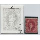 ARGENTINA 1866 GJ 26 RIVADAVIA 5ta ESTAMPILLA CON VARIEDADES SEÑALADAS EN LOS MARCOS