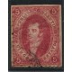 ARGENTINA 1866 GJ 26 RIVADAVIA 5ta TIRADA ESTAMPILLA COLOR CARMIN U$ 30