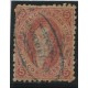 ARGENTINA 1864 GJ 19e RIVADAVIA ESTAMPILLA DE 1ra TIRADA VARIEDAD PAPEL DELGADO CON MATASELLO CONCORDIA U$ 36