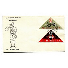 BOY SCOUT NIGERIA 1963 SERIE COMPLETA DE ESTAMPILLAS SCOUTS EN SOBRE PRIMER DIA