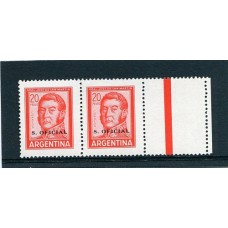 ARGENTINA SERVICIO OFICIAL GJ 756CD CUADRO CON COMPLEMENTO U$ 20 + MINT