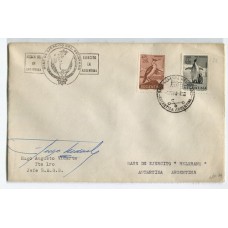 ANTARTIDA ARGENTINA 1960 SOBRE BASE BELGRANO FIRMADO POR EL JEFE DEL DESTACAMENTO