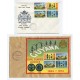 BOY SCOUT GUYANA 1974 SERIE COMPLETA CON BLOQUE DE ESTAMPILLAS SCOUTS EN CARTA