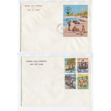 BOY SCOUT NIGERIA 1982 SERIE COMPLETA CON BLOQUE DE ESTAMPILLAS SCOUTS EN CARTA