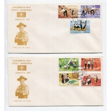 BOY SCOUT ANTIGUA 1977 SERIE COMPLETA DE ESTAMPILLAS SCOUTS EN CARTA