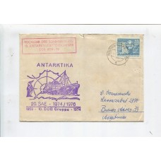 ANTARTIDA DDR ALEMANIA ORIENTAL 1975 SOBRE CON MATASELLOS ESPECIALES