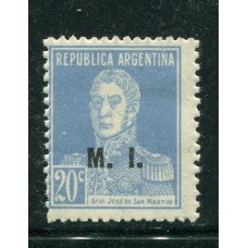ARGENTINA SERVICIO OFICIAL GJ 322 PE 206 NUEVA U$ 12.5