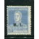 ARGENTINA SERVICIO OFICIAL GJ 322 PE 206 NUEVA U$ 12.5