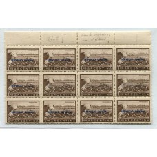 ARGENTINA SERVICIO OFICIAL GJ 716b VARIEDAD SERVICIO OFICIAL CON Y SIN SOBRECARGA HERMOSO BLOQUE DE ESTAMPILLAS MINT TRES DE ELLAS CON ESTA RARISIMA VARIEDAD U$ 750 + 50%