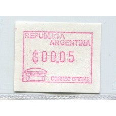 ARGENTINA SERVICIO SELLO PARA MAQUINA 1999 GJ 21 FACIAL 0.05 NUEVO MINT U$ 10