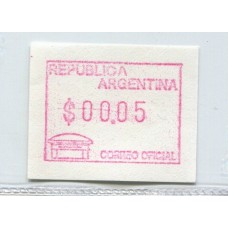 ARGENTINA SERVICIO SELLO PARA MAQUINA 1999 GJ 21 FACIAL 0.05 NUEVO MINT U$ 10