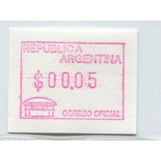 ARGENTINA SERVICIO SELLO PARA MAQUINA 1999 GJ 21 FACIAL 0.05 NUEVO MINT U$ 10