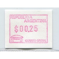 ARGENTINA SERVICIO SELLO PARA MAQUINA 1999 GJ 21 FACIAL 0.25 NUEVO MINT U$ 10