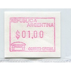 ARGENTINA SERVICIO SELLO PARA MAQUINA 1999 GJ 21 FACIAL 1.00 NUEVO MINT U$ 10