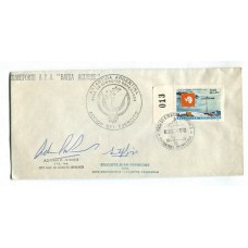 ANTARTIDA ARGENTINA 1972 SOBRE CON MATASELLO BASE ESPERANZA FIRMADO