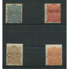 ARGENTINA TELEGRAFOS 1888 GJ 46/9 SERIE COMPLETA DE ESTAMPILLAS NUEVAS CON GOMA EL DE 40 Cts.TIENE FILIGRANA ES DECIR ES EL GJ 49A U$ 240