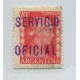 ARGENTINA SERVICIO OFICIAL GJ 815 SOBRECARGA PRESIDENCIA DE LA NACION ESTAMPILLA EVA PERON USADA U$ 50