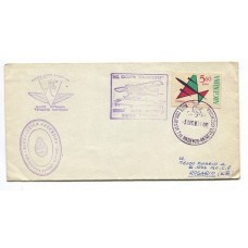 ANTARTIDA ARGENTINA 1964 SOBRE BASE MATIENZO CON MARCA DE VUELO ESPECIAL