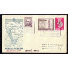 ANTARTIDA ARGENTINA 1960 SOBRE BASE BROWN CON MARCA NO SELLADA POR INCONVENIENTES